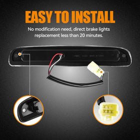 Cxdar installed on Dodge Dakota high-mount brake location improving rear signaling
