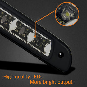 Cxdar detail of dual-row LEDs showing bright brake and cargo illumination benefit