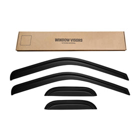Cxdar visors on truck in rain, allows cracked window ventilation safely
