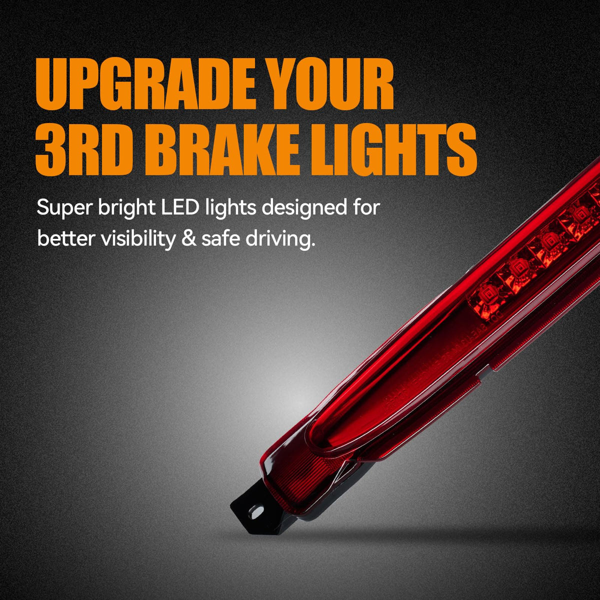 Cxdar mounted on vehicle rear showing brand stop lamp improving brake signal visibility
