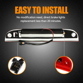 Cxdar brake light held in hand to show scale and easy plug-and-play installation