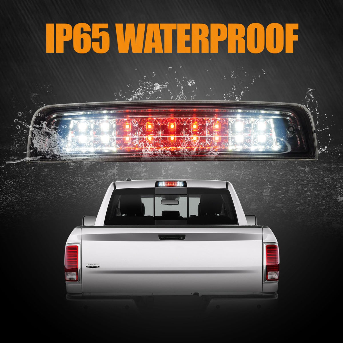 Cxdar white cargo light mode illuminating truck bed at night