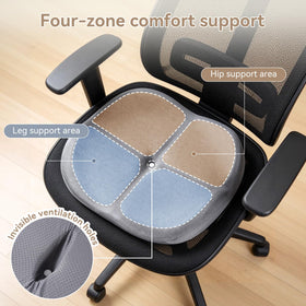 Cxprctpu fitted on car seat for long drives offering stable lumbar support