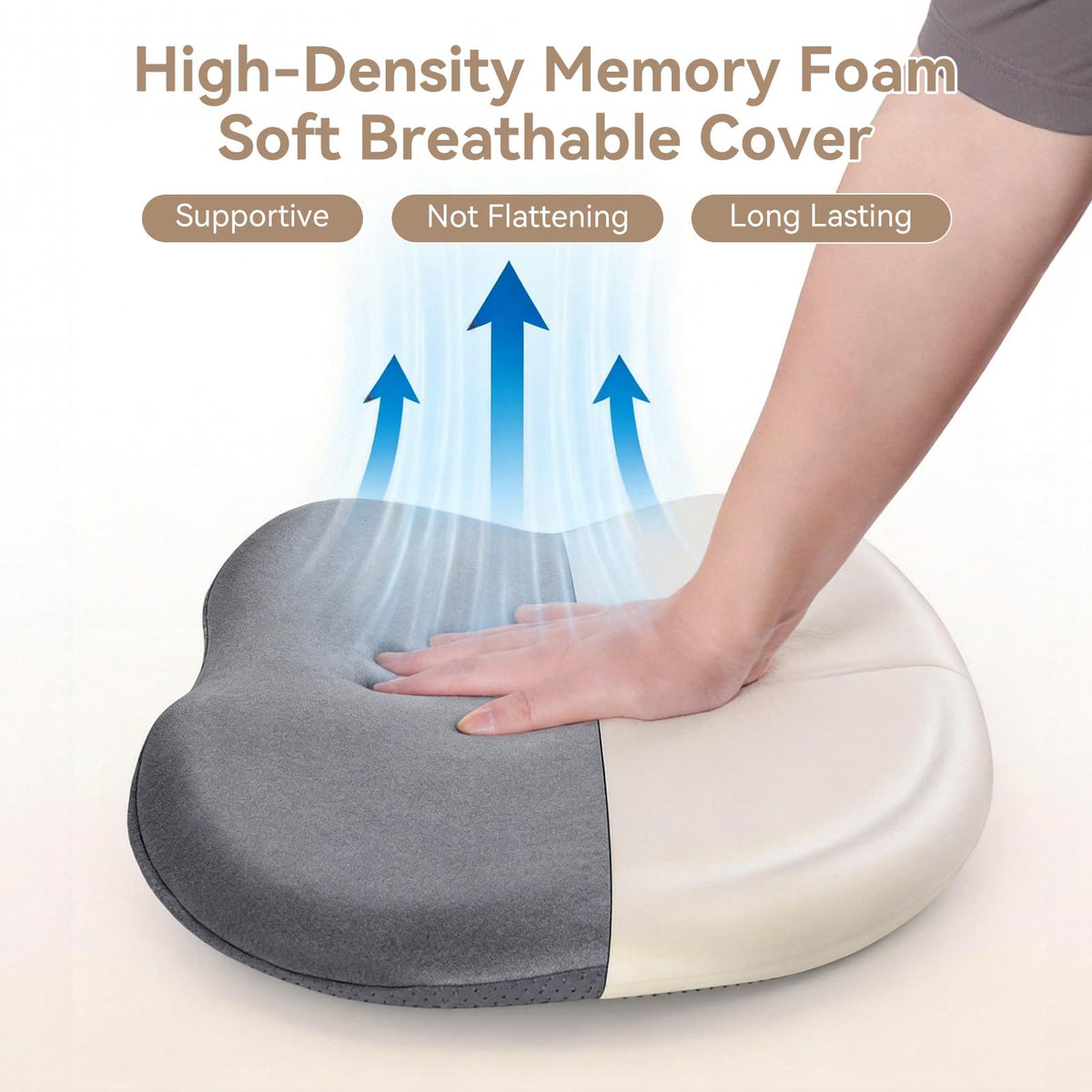 Cxprctpu placed on office chair demonstrating improved posture support