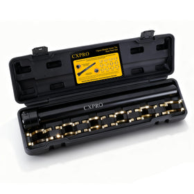 CXPRO kit front view showing complete 13-piece inner tie rod set and case, professional organization