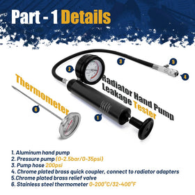CXPRO vacuum refiller and hose assembled for clean coolant transfer and air removal