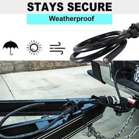 CXTM cable mounted under bumper for scale, compact 4-foot fit