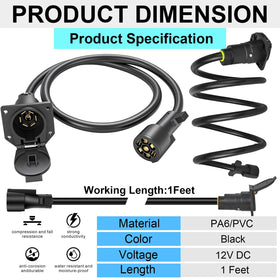 CXTM cable connected between truck and trailer for reliable power