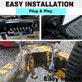 CXTM installed on trailer tongue demonstrating proper fit and solid electrical link