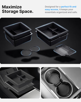 CYBERBEANS cup holder coaster detail showing stable drink placement