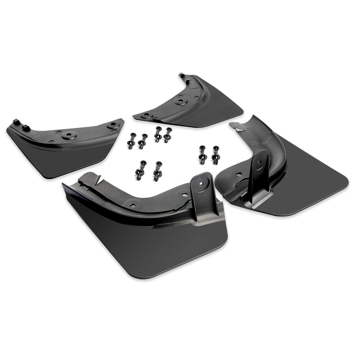 CYBERBEANS front packaging showing complete Model Y mudflap kit and clips, protects paint
