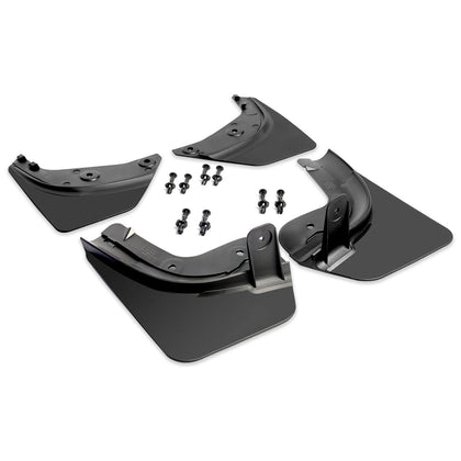 CYBERBEANS front packaging showing complete Model Y mudflap kit and clips, protects paint