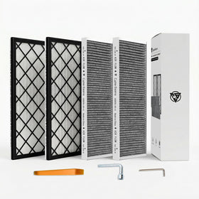 CYBERBEANS front-packaging showing four replacement filters and benefits
