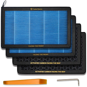 CYBERBEANS front packaging showing four-pack and Tesla compatibility, clear value