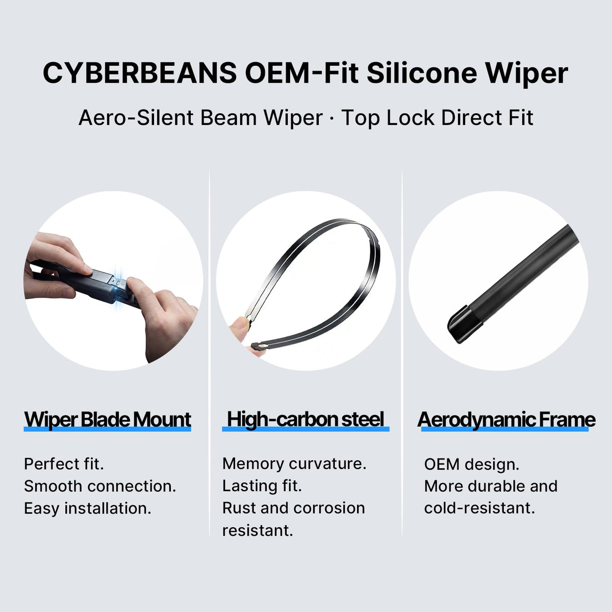 CYBERBEANS blade pair side-by-side showing 26" and 20" size difference