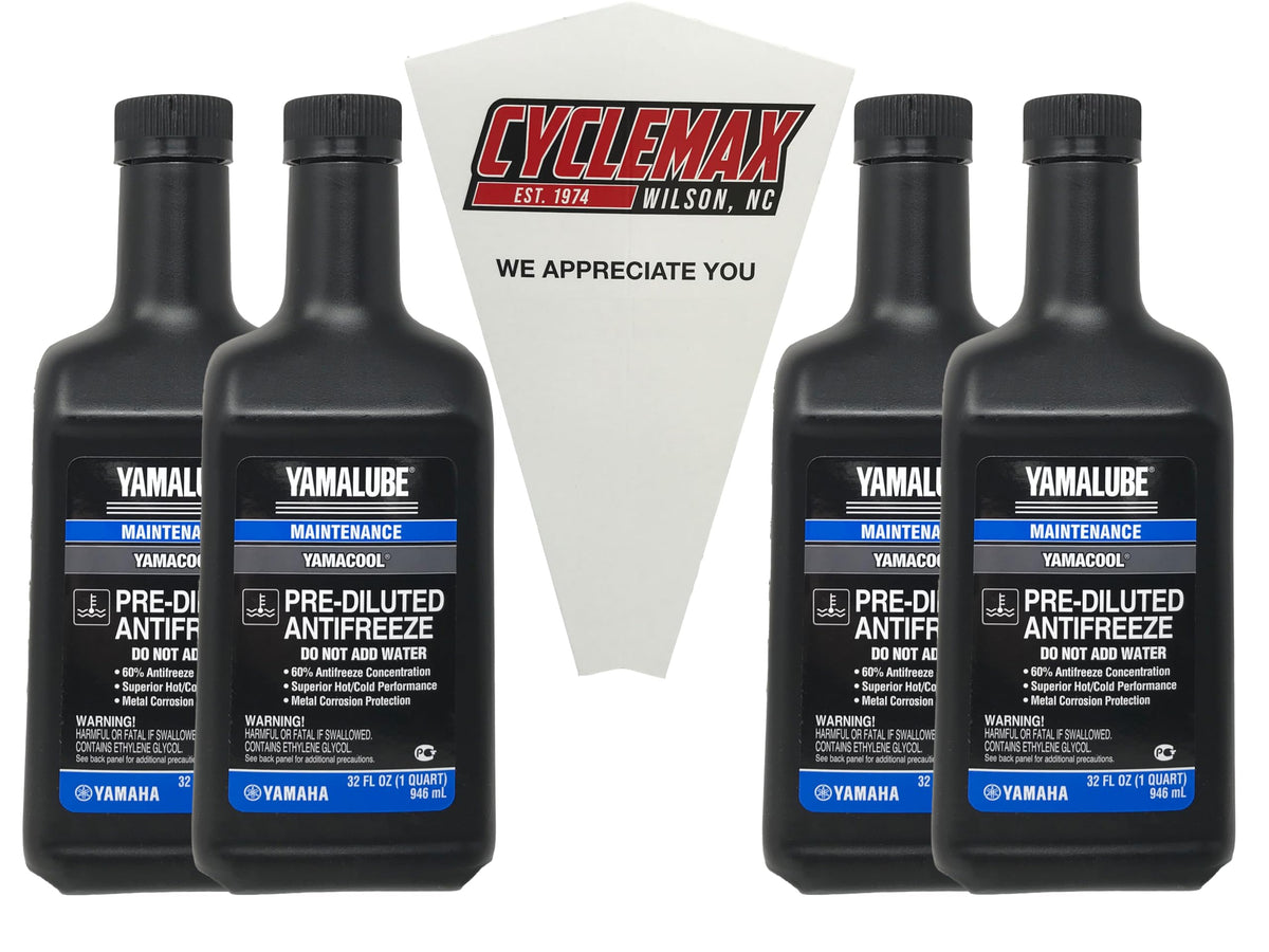 CYCLEMAX front packaging showing four quarts and funnel, clear convenience