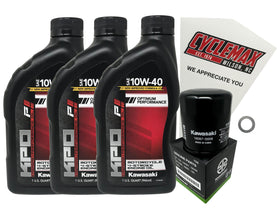 Cyclemax kit front packaging showing Kawasaki compatibility and contents benefit clarity
