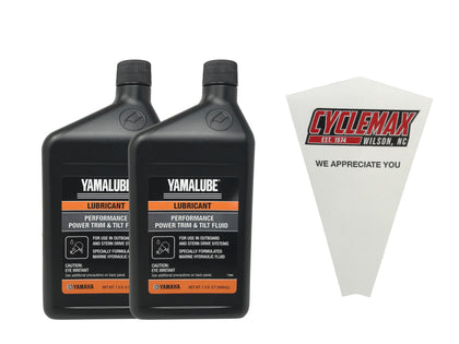 CYCLEMAX front pack showing two quarts and funnel for easy maintenance
