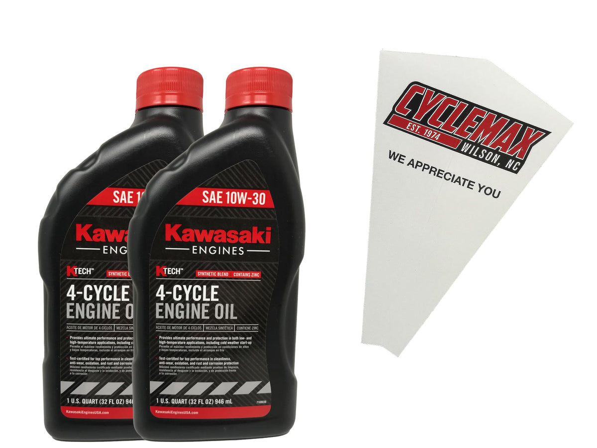 CYCLEMAX two-quart pack front view showing kit and funnel for quick maintenance