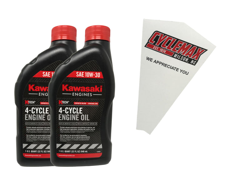 CYCLEMAX two-quart pack front view showing kit and funnel for quick maintenance