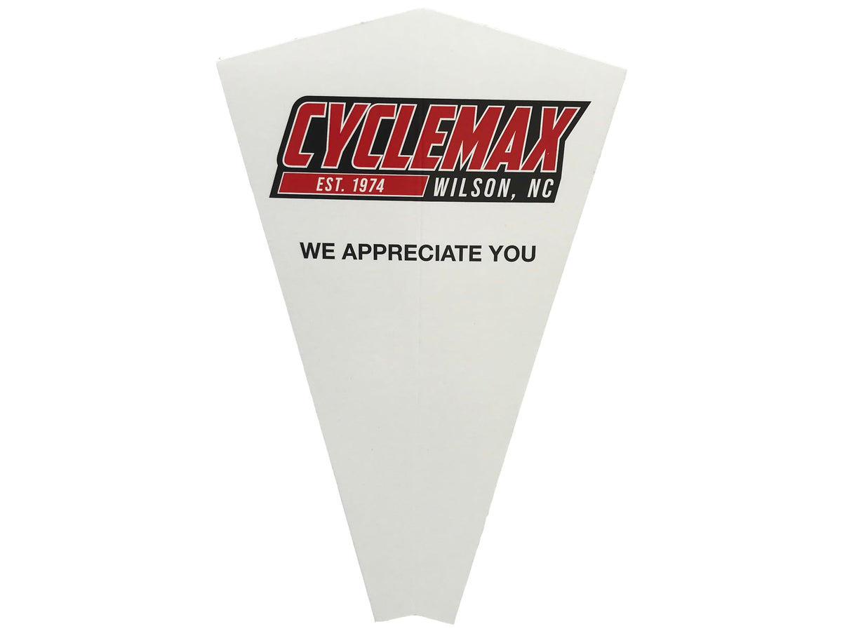 CYCLEMAX installed oil filter and drain plug demonstrating completed maintenance