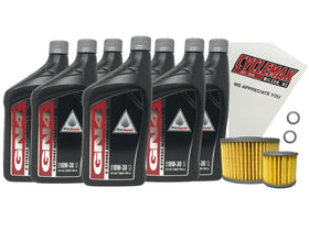 CYCLEMAX kit box front view showing included oil and filters, simplifies maintenance
