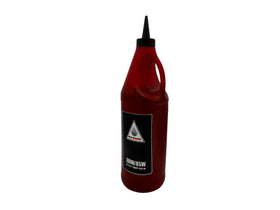 CYCLEMAX garage setup with bottles on shelf for reliable on-hand maintenance supply