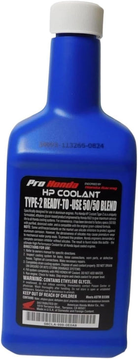 CYCLEMAX coolant being poured into a radiator neck demonstrating easy, clean top-up