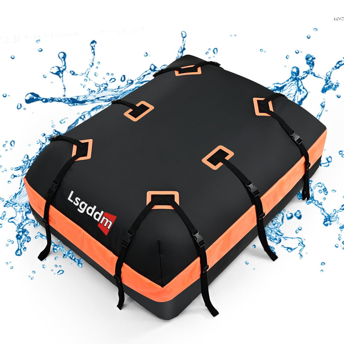 CYDDUP front view of roof bag showing weatherproof shape and added cargo capacity