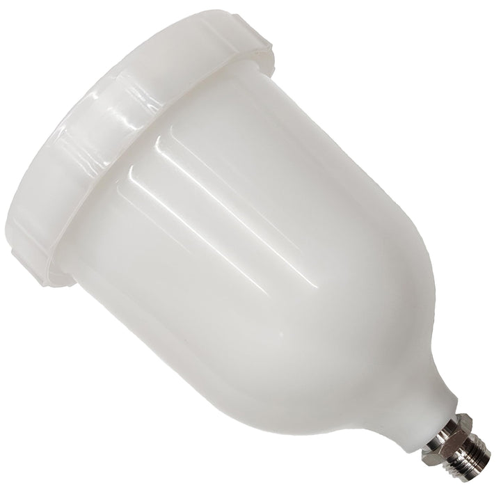 CYDZSW front view of 600ml paint cup showing shape and clear benefit of larger capacity