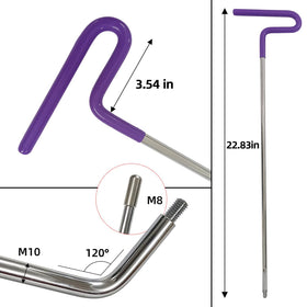 CYGOODS rod screwed to a stainless head demonstrating secure connection and reliable force transfer