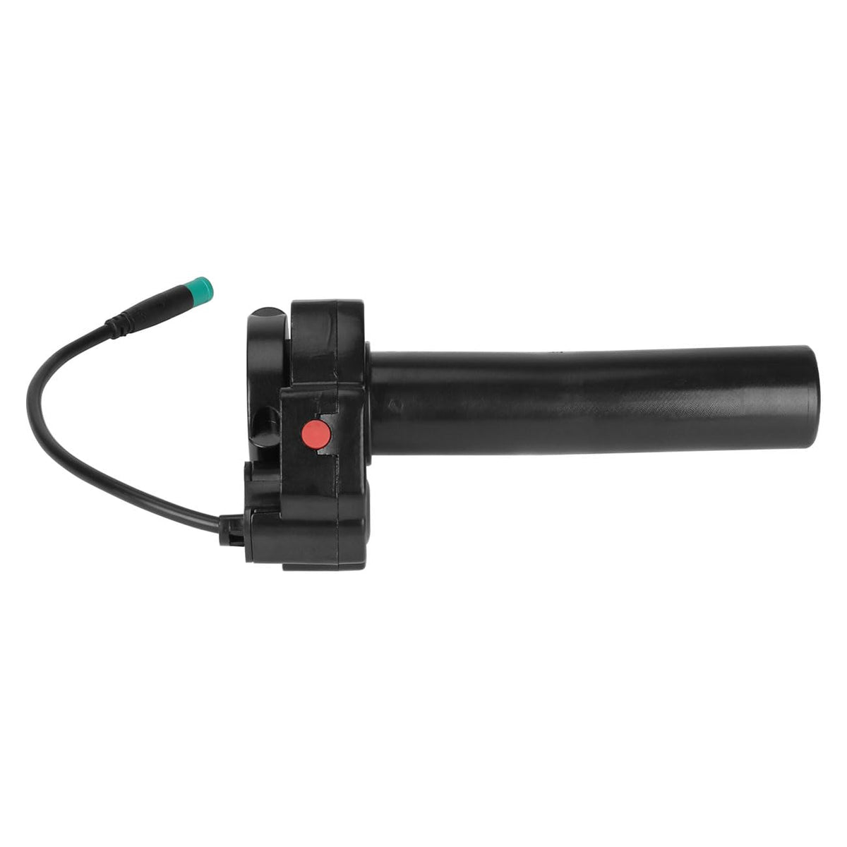 Cylemoto throttle beside ruler showing compact size and fit