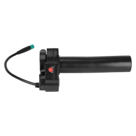 Cylemoto throttle beside ruler showing compact size and fit