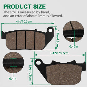 Cyleto rear pad close-up with size view, helps confirm fit for rear caliper