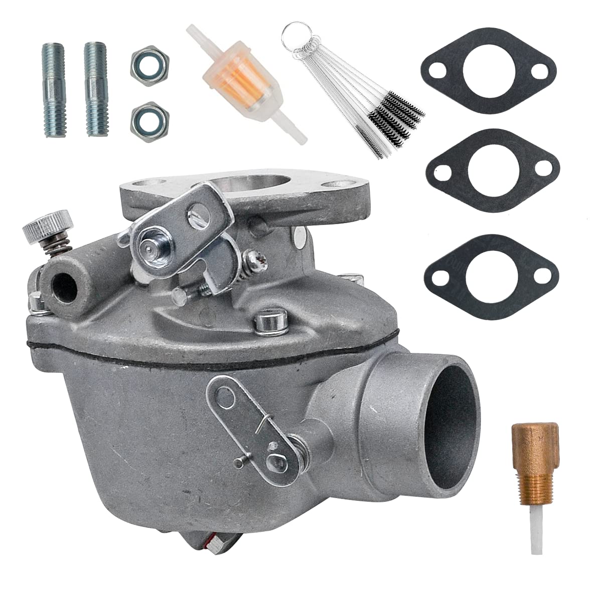 Cylinman carburetor front view showing mounting flange and ports for easy fitment