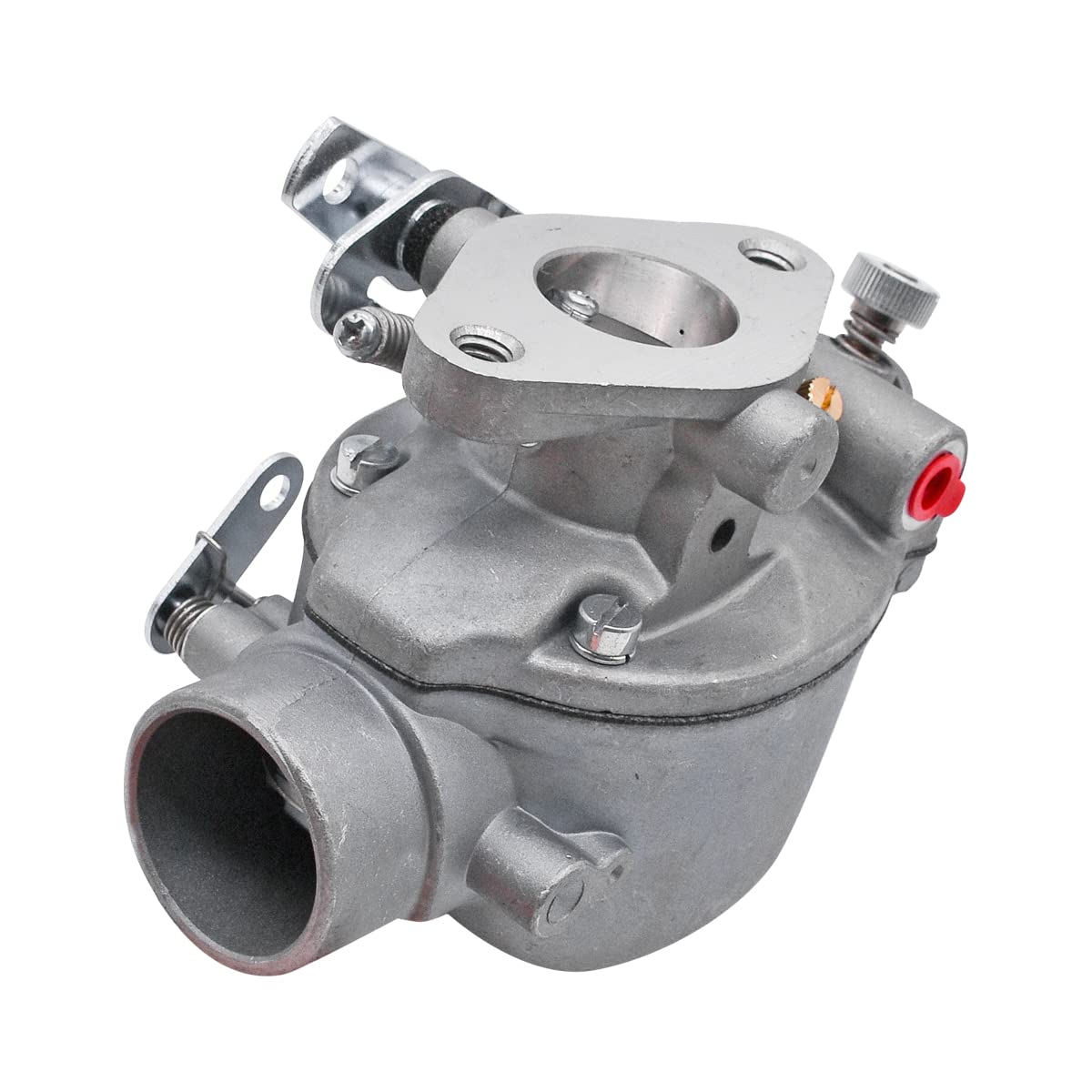 Cylinman carburetor mounted on tractor manifold demonstrating direct replacement fit