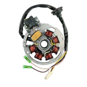 Cylinman magneto stator wiring detail with plug for straightforward electrical connection