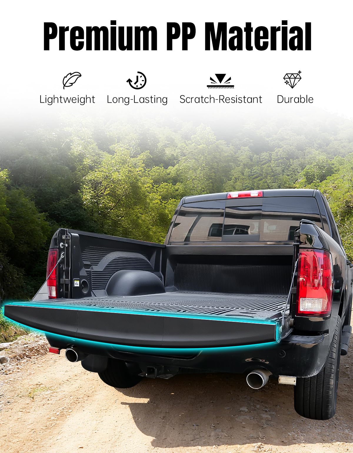 CYOOYC tailgate cap installed on Dodge Ram demonstrating seamless integration