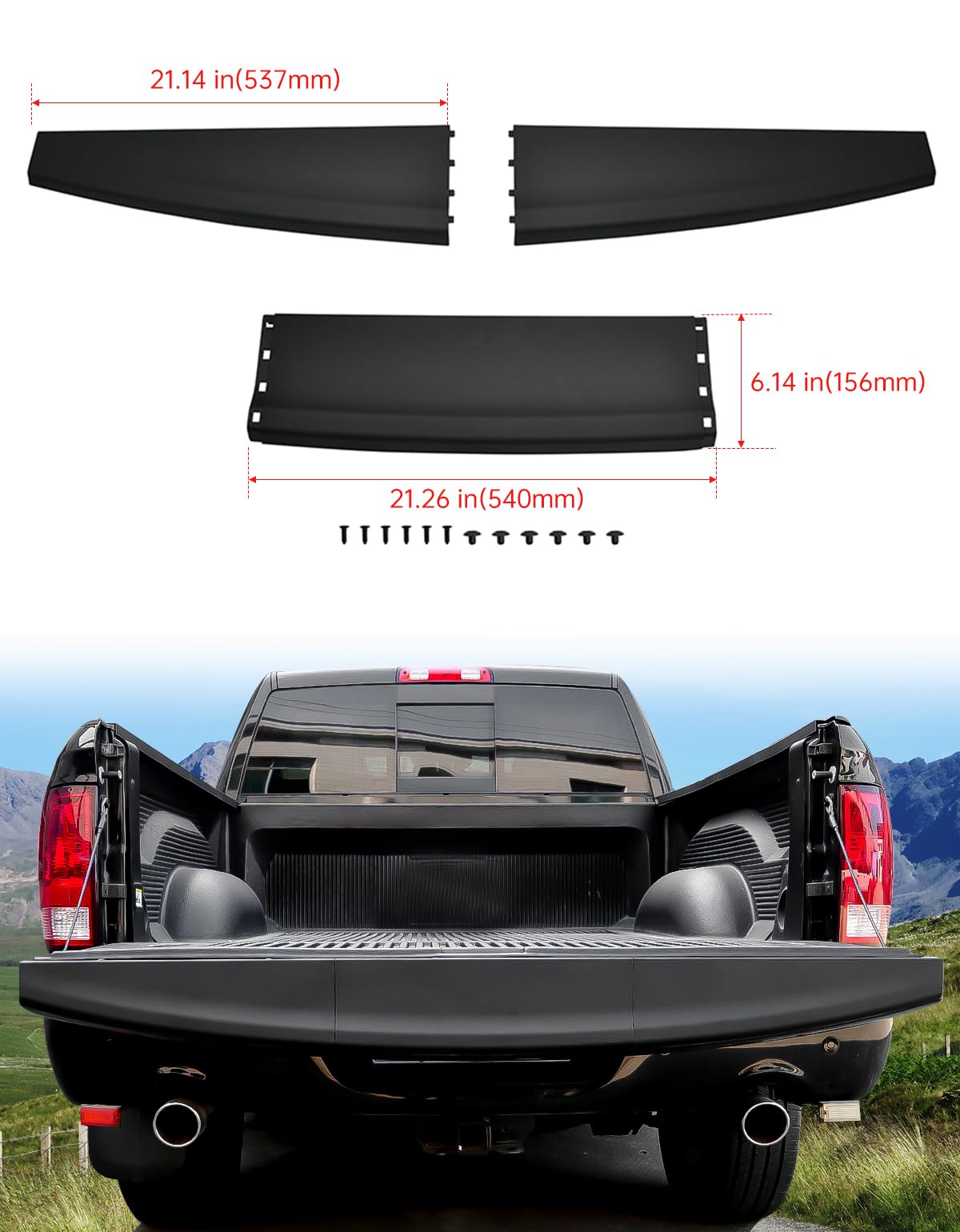 CYOOYC lifestyle view of truck loading with cap protecting tailgate edge