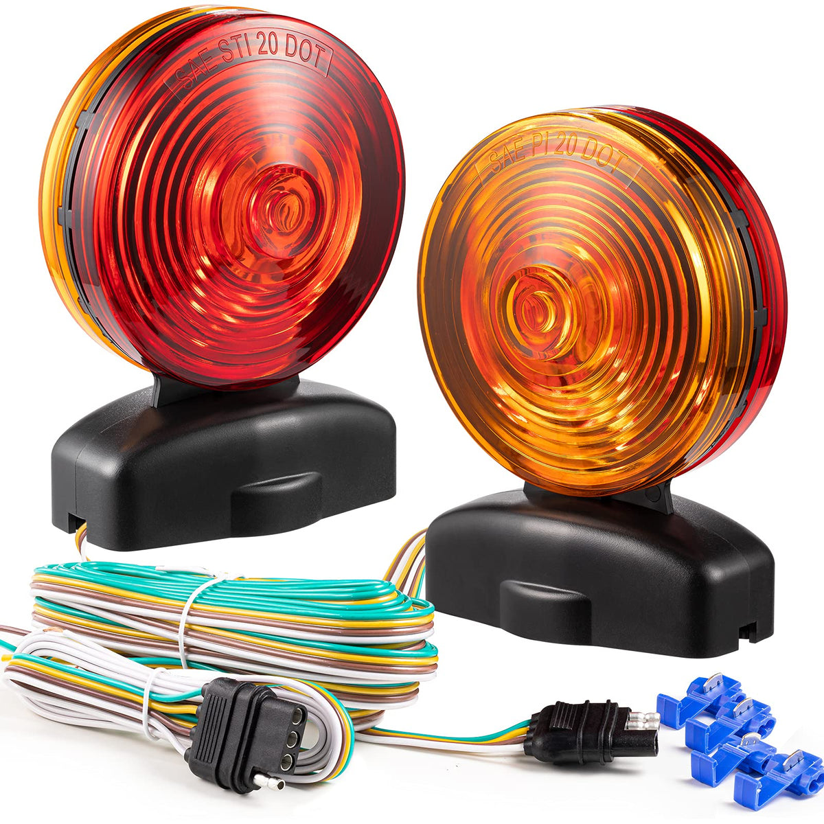 CZC AUTO two-sided lights showing red and amber lenses for clear signaling