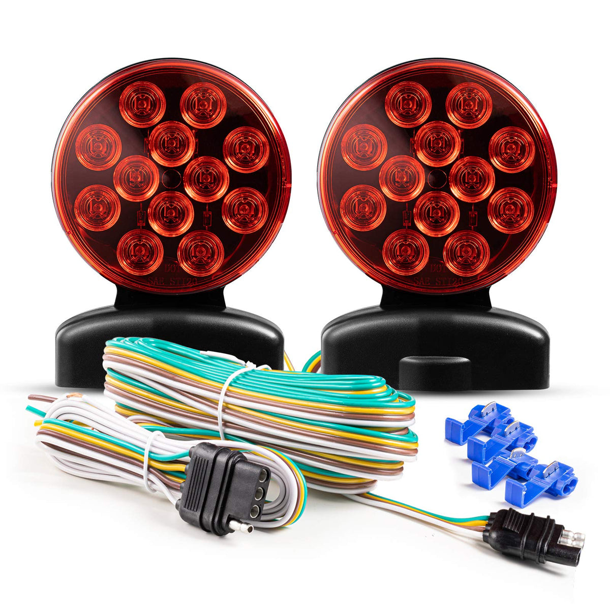 CZC AUTO front kit view showing complete towing lights and connector for fast setup