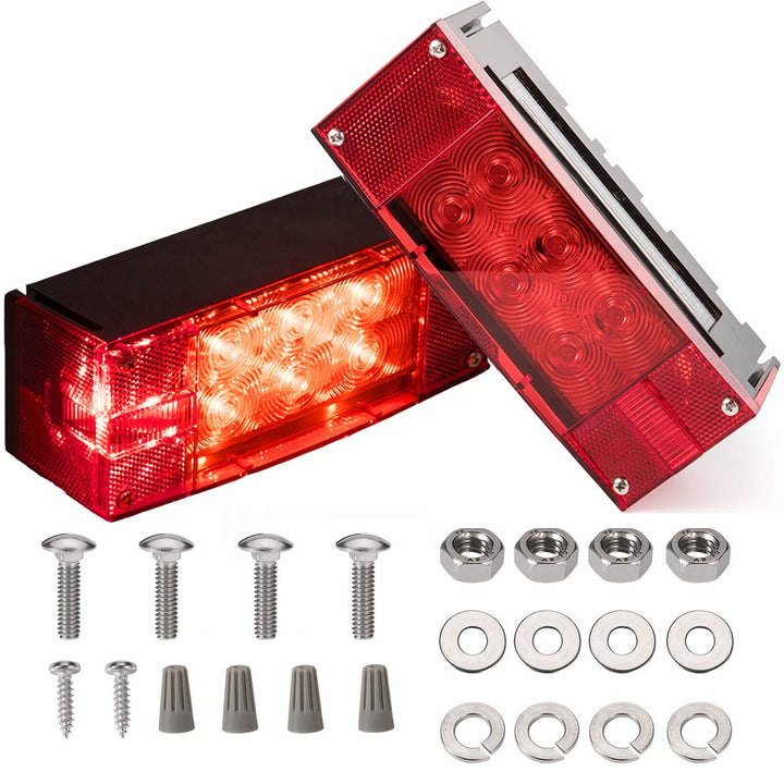 CZC AUTO front view of rectangular LED light showing bright optics and durability