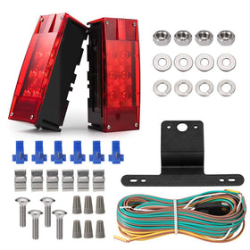 CZC AUTO front view rectangular trailer light showing clear lens and bright LEDs for visibility