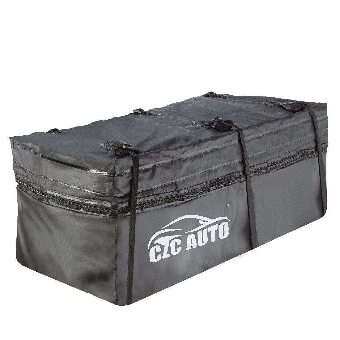 CZC AUTO front view of hitch bag showing full shape and secure closure benefits