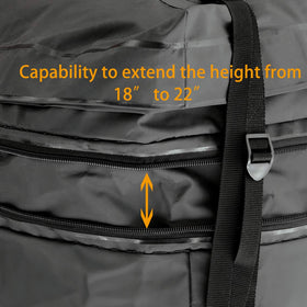CZC AUTO three-sided zipper open to reveal easy loading and unloading benefit
