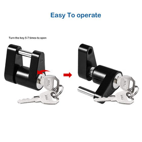 CZC AUTO installed in a trailer coupler demonstrating secure latch blocking