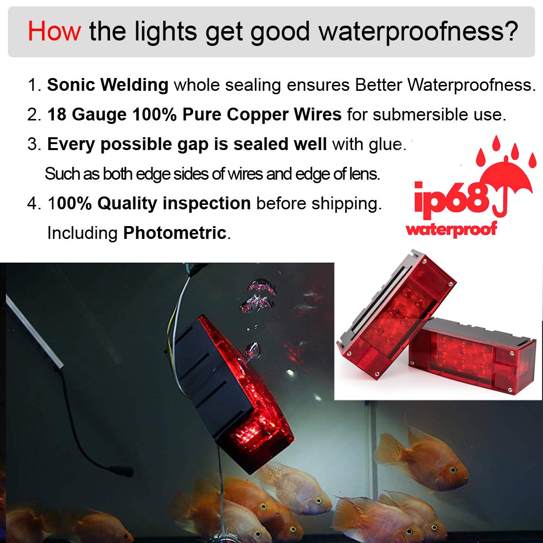 CZC AUTO installed on boat trailer demonstrating corrosion-resistant lighting