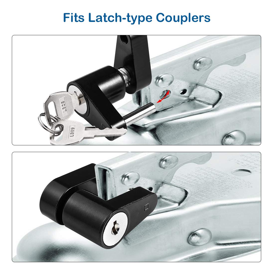 CZC AUTO flat key with pin illustrating easy five-to-seven turn operation