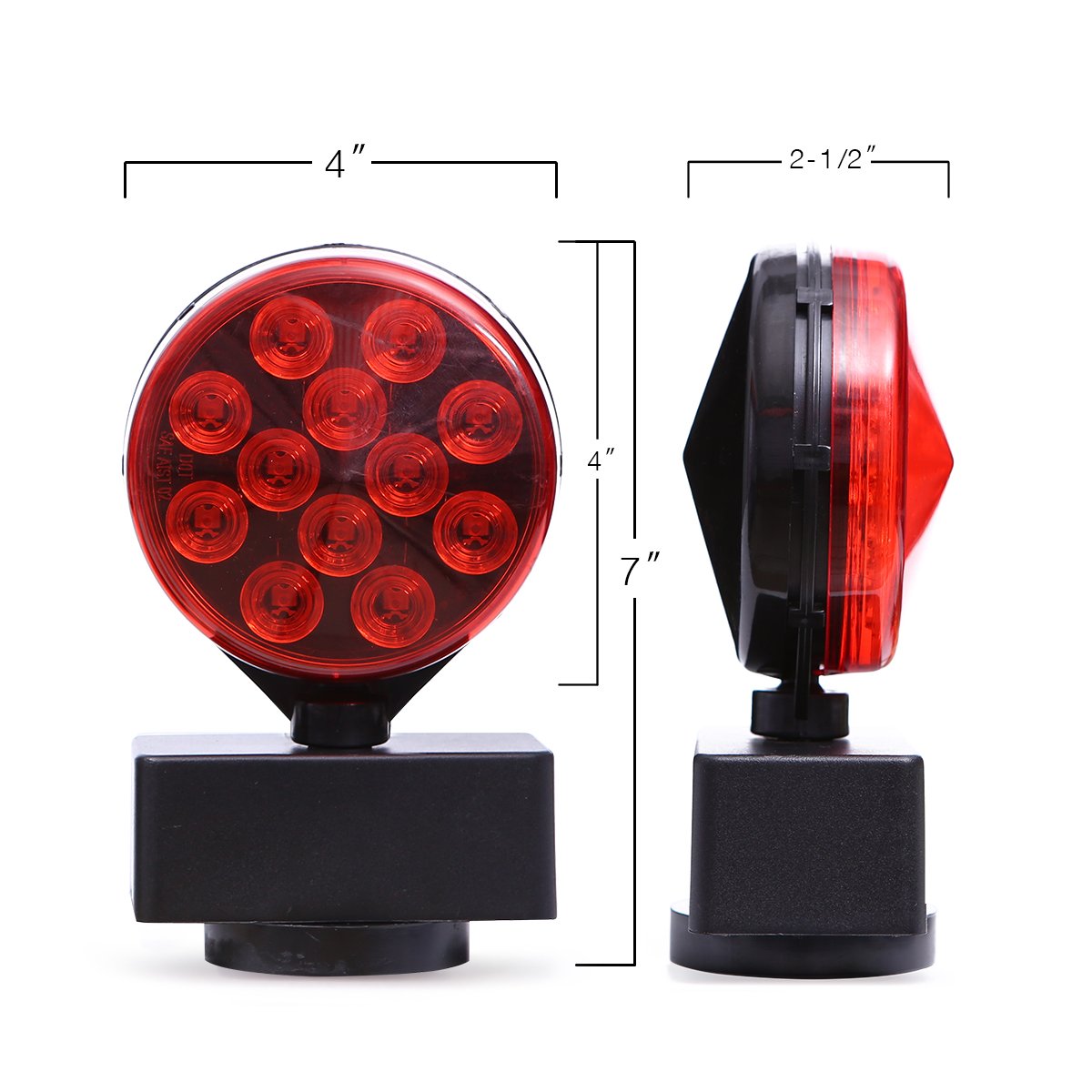 CZC AUTO LED lens detail showing bright DOT-compliant light source and durability