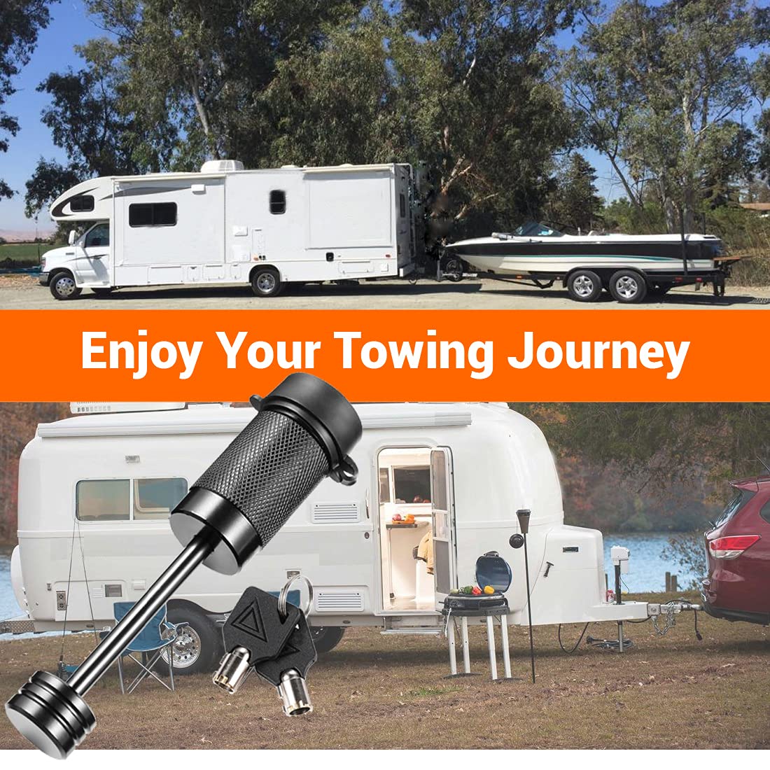CZC AUTO lock on a boat trailer at a ramp, easy to use and protects your trailer